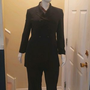 Double breast 3/4 black suit jacket